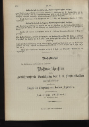 Post- und Telegraphen-Verordnungsblatt für das Verwaltungsgebiet des K.-K. Handelsministeriums 18940622 Seite: 4