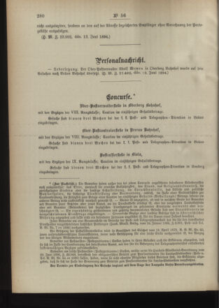 Post- und Telegraphen-Verordnungsblatt für das Verwaltungsgebiet des K.-K. Handelsministeriums 18940623 Seite: 2