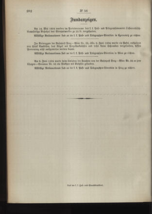 Post- und Telegraphen-Verordnungsblatt für das Verwaltungsgebiet des K.-K. Handelsministeriums 18940623 Seite: 4