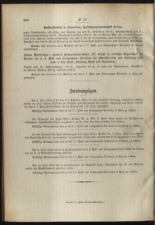 Post- und Telegraphen-Verordnungsblatt für das Verwaltungsgebiet des K.-K. Handelsministeriums 18940628 Seite: 4