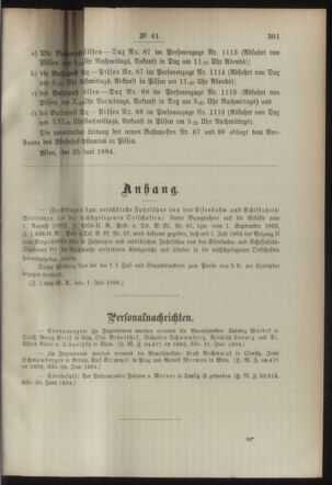 Post- und Telegraphen-Verordnungsblatt für das Verwaltungsgebiet des K.-K. Handelsministeriums 18940707 Seite: 3