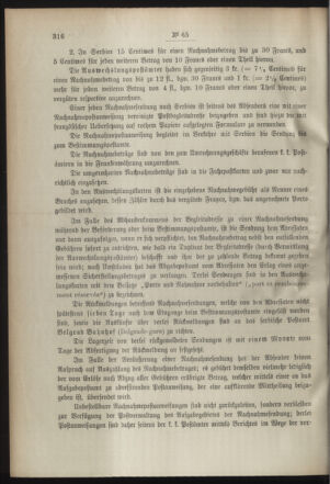 Post- und Telegraphen-Verordnungsblatt für das Verwaltungsgebiet des K.-K. Handelsministeriums 18940718 Seite: 2