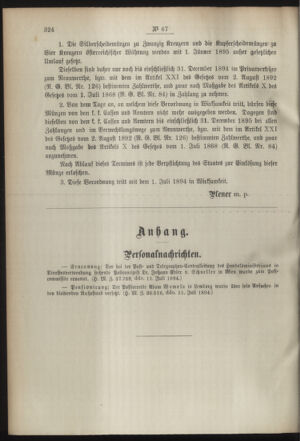 Post- und Telegraphen-Verordnungsblatt für das Verwaltungsgebiet des K.-K. Handelsministeriums 18940720 Seite: 2