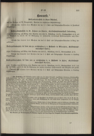 Post- und Telegraphen-Verordnungsblatt für das Verwaltungsgebiet des K.-K. Handelsministeriums 18940724 Seite: 3