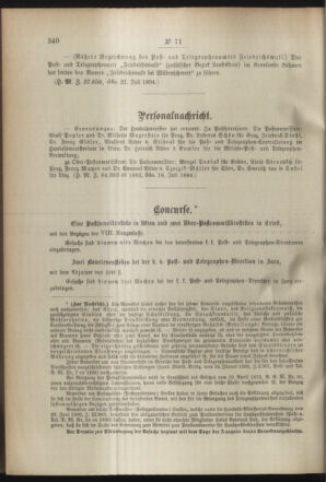 Post- und Telegraphen-Verordnungsblatt für das Verwaltungsgebiet des K.-K. Handelsministeriums 18940730 Seite: 2