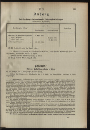 Post- und Telegraphen-Verordnungsblatt für das Verwaltungsgebiet des K.-K. Handelsministeriums 18940822 Seite: 3