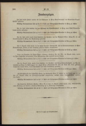 Post- und Telegraphen-Verordnungsblatt für das Verwaltungsgebiet des K.-K. Handelsministeriums 18940903 Seite: 4