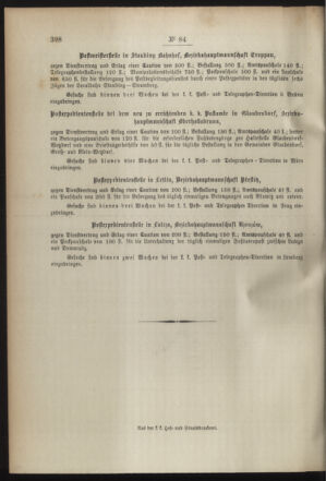 Post- und Telegraphen-Verordnungsblatt für das Verwaltungsgebiet des K.-K. Handelsministeriums 18940907 Seite: 4