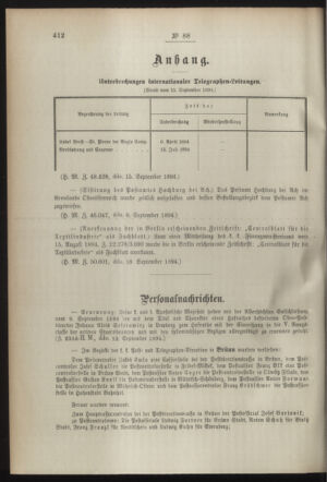 Post- und Telegraphen-Verordnungsblatt für das Verwaltungsgebiet des K.-K. Handelsministeriums 18940925 Seite: 2