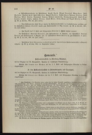 Post- und Telegraphen-Verordnungsblatt für das Verwaltungsgebiet des K.-K. Handelsministeriums 18940925 Seite: 6