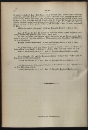 Post- und Telegraphen-Verordnungsblatt für das Verwaltungsgebiet des K.-K. Handelsministeriums 18941004 Seite: 4