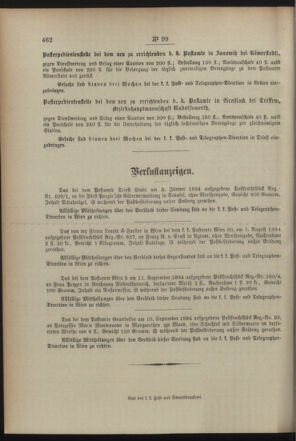 Post- und Telegraphen-Verordnungsblatt für das Verwaltungsgebiet des K.-K. Handelsministeriums 18941025 Seite: 4