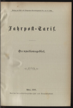 Post- und Telegraphen-Verordnungsblatt für das Verwaltungsgebiet des K.-K. Handelsministeriums 18941031 Seite: 5