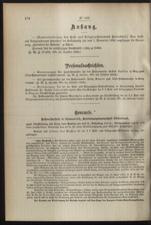 Post- und Telegraphen-Verordnungsblatt für das Verwaltungsgebiet des K.-K. Handelsministeriums 18941105 Seite: 2