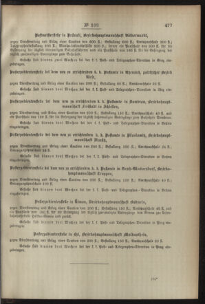 Post- und Telegraphen-Verordnungsblatt für das Verwaltungsgebiet des K.-K. Handelsministeriums 18941105 Seite: 3