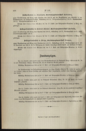 Post- und Telegraphen-Verordnungsblatt für das Verwaltungsgebiet des K.-K. Handelsministeriums 18941108 Seite: 4