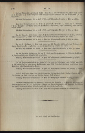 Post- und Telegraphen-Verordnungsblatt für das Verwaltungsgebiet des K.-K. Handelsministeriums 18941210 Seite: 4