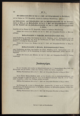 Post- und Telegraphen-Verordnungsblatt für das Verwaltungsgebiet des K.-K. Handelsministeriums 18950118 Seite: 4