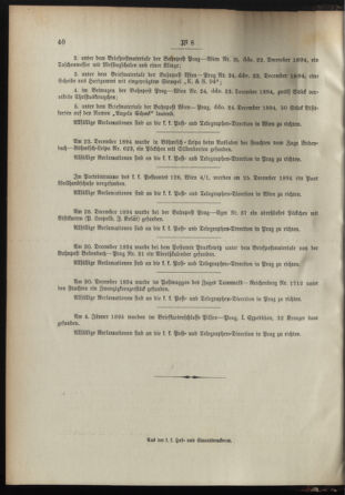 Post- und Telegraphen-Verordnungsblatt für das Verwaltungsgebiet des K.-K. Handelsministeriums 18950131 Seite: 8