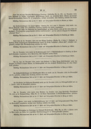 Post- und Telegraphen-Verordnungsblatt für das Verwaltungsgebiet des K.-K. Handelsministeriums 18950212 Seite: 7