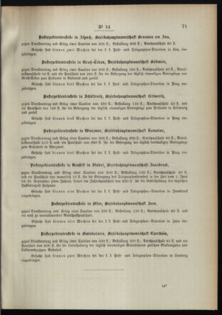 Post- und Telegraphen-Verordnungsblatt für das Verwaltungsgebiet des K.-K. Handelsministeriums 18950219 Seite: 3