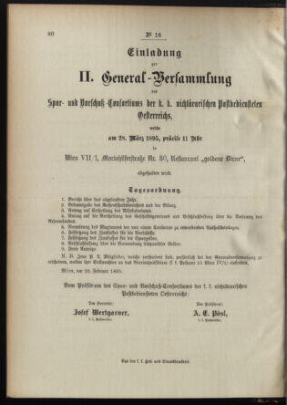 Post- und Telegraphen-Verordnungsblatt für das Verwaltungsgebiet des K.-K. Handelsministeriums 18950226 Seite: 4