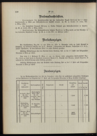 Post- und Telegraphen-Verordnungsblatt für das Verwaltungsgebiet des K.-K. Handelsministeriums 18950308 Seite: 2