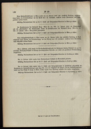 Post- und Telegraphen-Verordnungsblatt für das Verwaltungsgebiet des K.-K. Handelsministeriums 18950312 Seite: 4