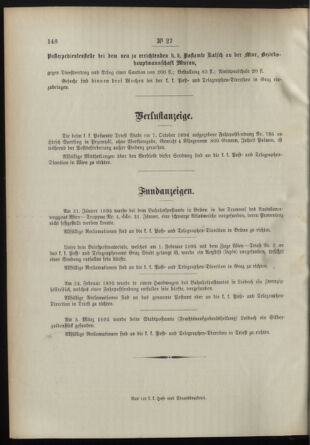 Post- und Telegraphen-Verordnungsblatt für das Verwaltungsgebiet des K.-K. Handelsministeriums 18950320 Seite: 4