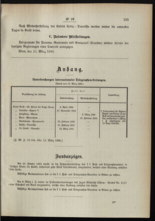 Post- und Telegraphen-Verordnungsblatt für das Verwaltungsgebiet des K.-K. Handelsministeriums 18950327 Seite: 3