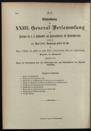 Post- und Telegraphen-Verordnungsblatt für das Verwaltungsgebiet des K.-K. Handelsministeriums 18950403 Seite: 4