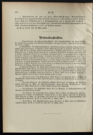 Post- und Telegraphen-Verordnungsblatt für das Verwaltungsgebiet des K.-K. Handelsministeriums 18950405 Seite: 2