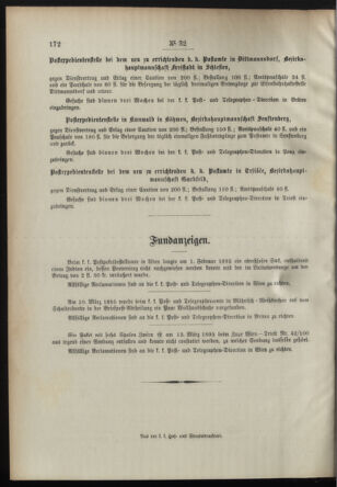 Post- und Telegraphen-Verordnungsblatt für das Verwaltungsgebiet des K.-K. Handelsministeriums 18950405 Seite: 4