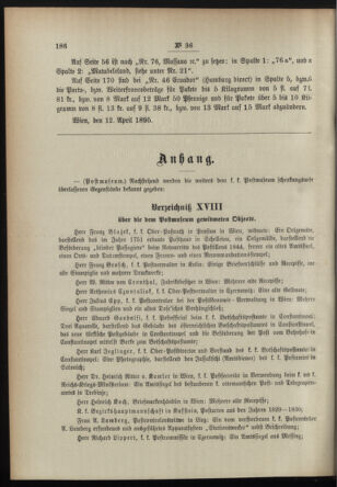 Post- und Telegraphen-Verordnungsblatt für das Verwaltungsgebiet des K.-K. Handelsministeriums 18950420 Seite: 2