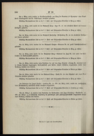 Post- und Telegraphen-Verordnungsblatt für das Verwaltungsgebiet des K.-K. Handelsministeriums 18950420 Seite: 4