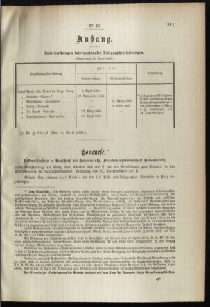 Post- und Telegraphen-Verordnungsblatt für das Verwaltungsgebiet des K.-K. Handelsministeriums 18950502 Seite: 3