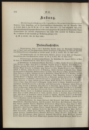 Post- und Telegraphen-Verordnungsblatt für das Verwaltungsgebiet des K.-K. Handelsministeriums 18950503 Seite: 2