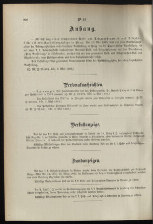 Post- und Telegraphen-Verordnungsblatt für das Verwaltungsgebiet des K.-K. Handelsministeriums 18950510 Seite: 2