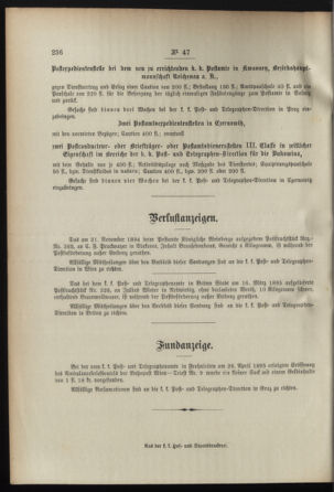 Post- und Telegraphen-Verordnungsblatt für das Verwaltungsgebiet des K.-K. Handelsministeriums 18950515 Seite: 4