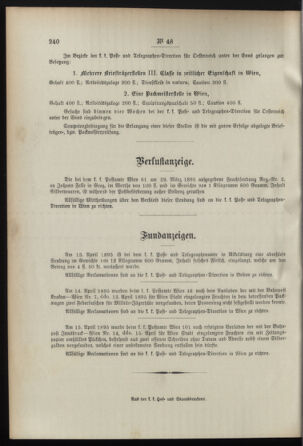 Post- und Telegraphen-Verordnungsblatt für das Verwaltungsgebiet des K.-K. Handelsministeriums 18950518 Seite: 4