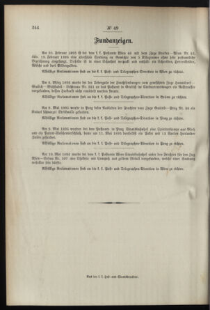 Post- und Telegraphen-Verordnungsblatt für das Verwaltungsgebiet des K.-K. Handelsministeriums 18950522 Seite: 4