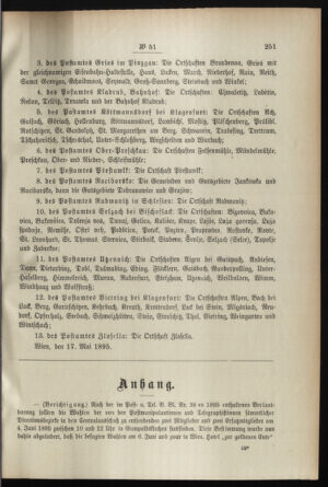 Post- und Telegraphen-Verordnungsblatt für das Verwaltungsgebiet des K.-K. Handelsministeriums 18950530 Seite: 3