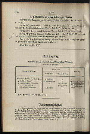 Post- und Telegraphen-Verordnungsblatt für das Verwaltungsgebiet des K.-K. Handelsministeriums 18950531 Seite: 2