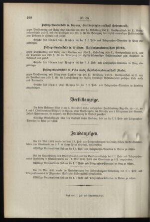 Post- und Telegraphen-Verordnungsblatt für das Verwaltungsgebiet des K.-K. Handelsministeriums 18950617 Seite: 4