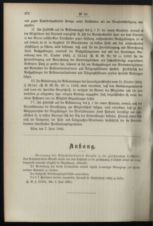 Post- und Telegraphen-Verordnungsblatt für das Verwaltungsgebiet des K.-K. Handelsministeriums 18950619 Seite: 2