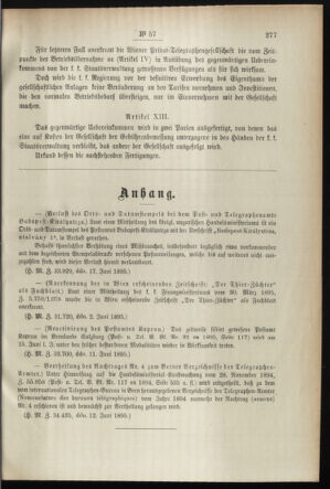 Post- und Telegraphen-Verordnungsblatt für das Verwaltungsgebiet des K.-K. Handelsministeriums 18950620 Seite: 5