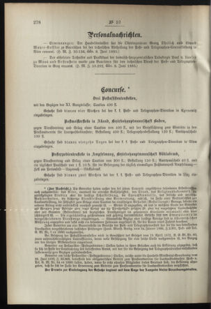 Post- und Telegraphen-Verordnungsblatt für das Verwaltungsgebiet des K.-K. Handelsministeriums 18950620 Seite: 6