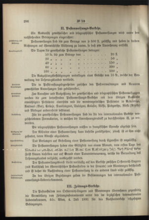 Post- und Telegraphen-Verordnungsblatt für das Verwaltungsgebiet des K.-K. Handelsministeriums 18950624 Seite: 6