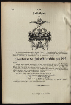 Post- und Telegraphen-Verordnungsblatt für das Verwaltungsgebiet des K.-K. Handelsministeriums 18950703 Seite: 4