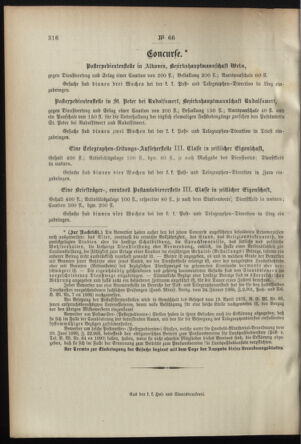 Post- und Telegraphen-Verordnungsblatt für das Verwaltungsgebiet des K.-K. Handelsministeriums 18950708 Seite: 4